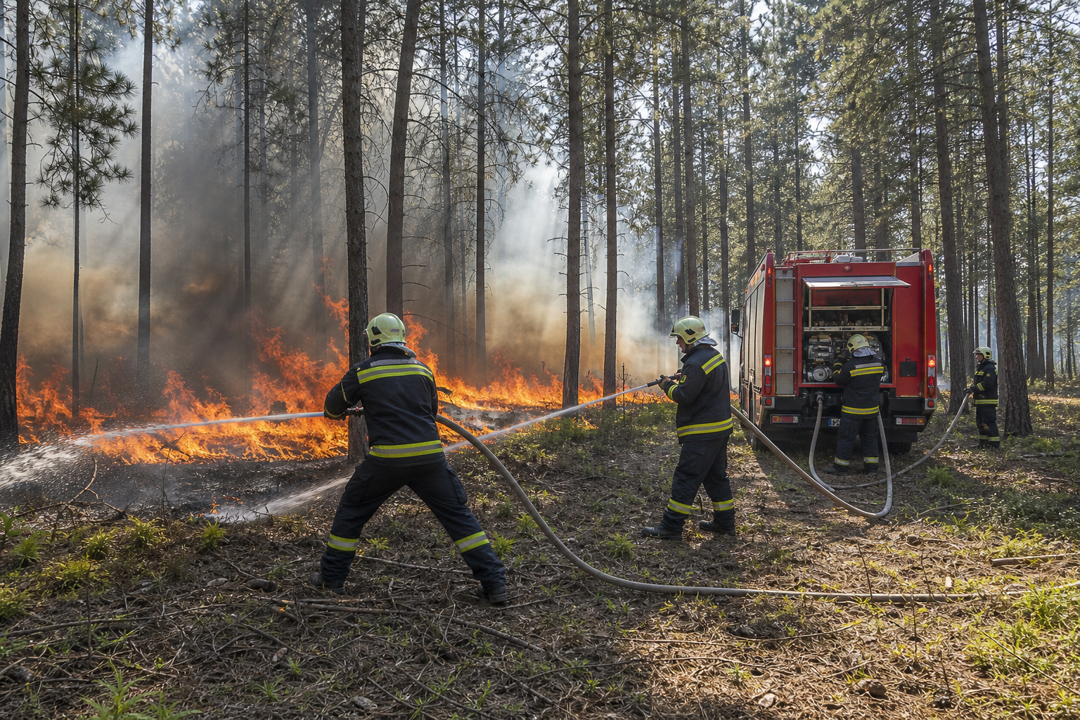 Hat hektáron ég a fenyves aljnövényzete Jánoshalma és Kunfehértó között