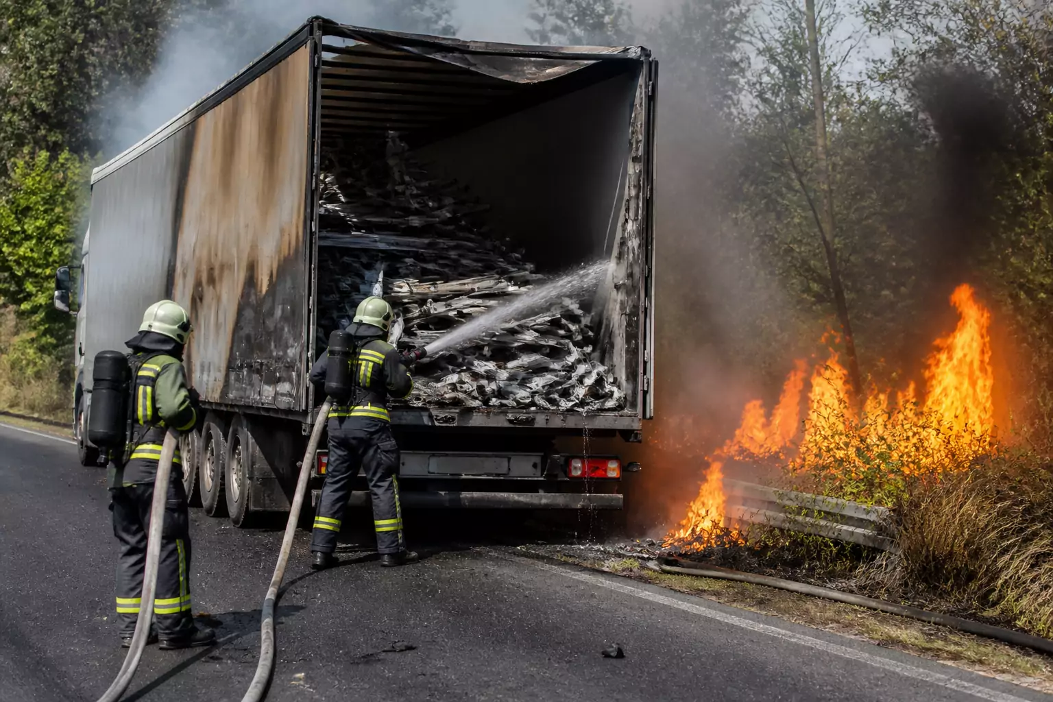 Tűzifarakás és teherautó-rakomány is kigyulladt Békésben