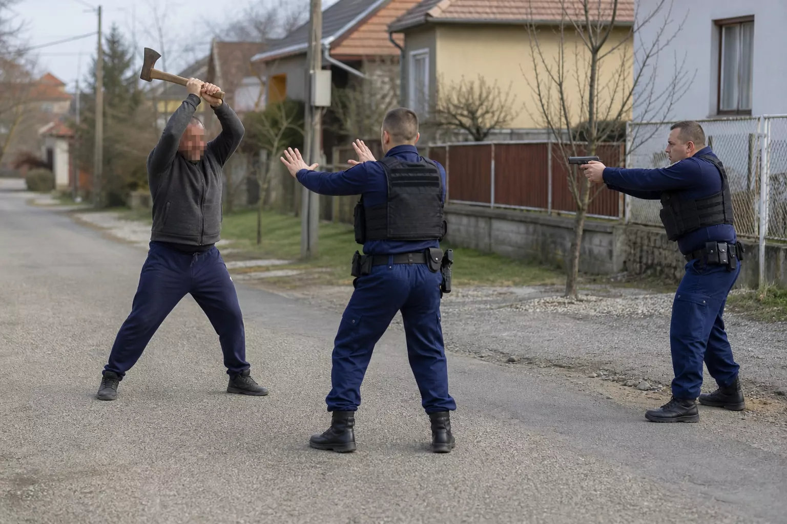 Baltával indult a rendőrök felé egy férfi Zalában, letartóztatták