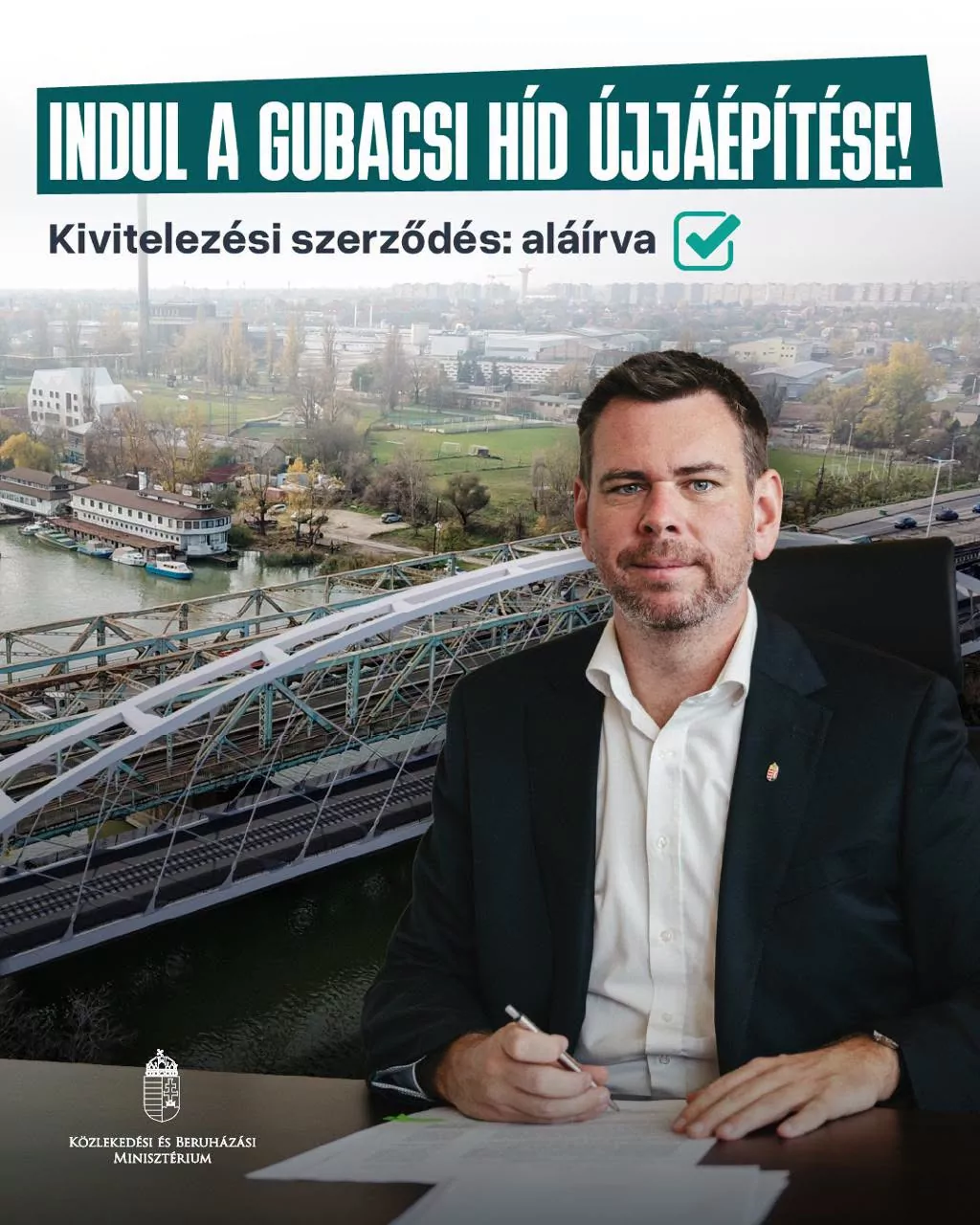Aláírták a szerződést, újjáépülhet a Gubacsi híd