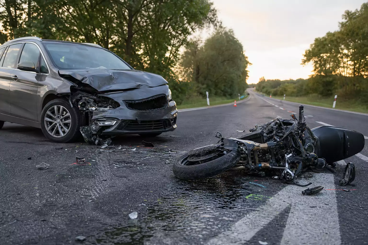 Ittas autós ütközött motorossal Gödöllő és Aszód között