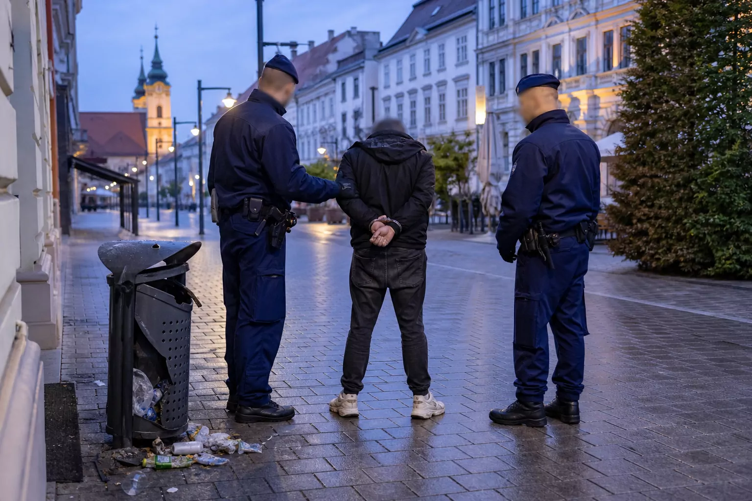 Letartóztatták a férfit, aki megharapott egy rendőrt Győrben