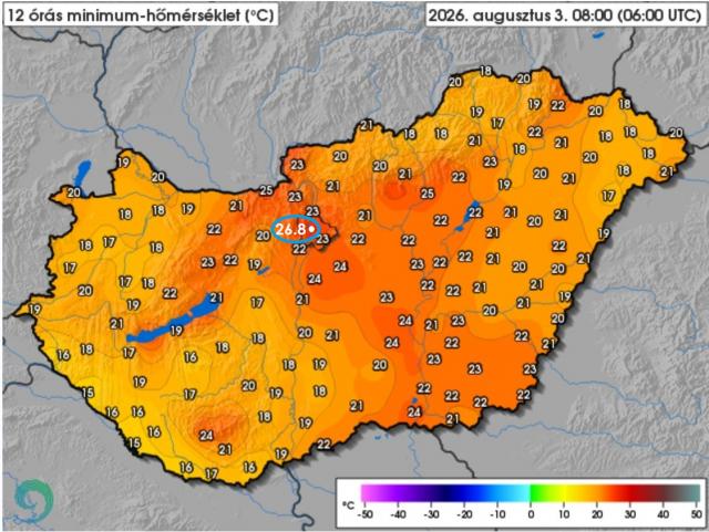 Új hőmérsékleti rekordok születtek augusztus 3-án