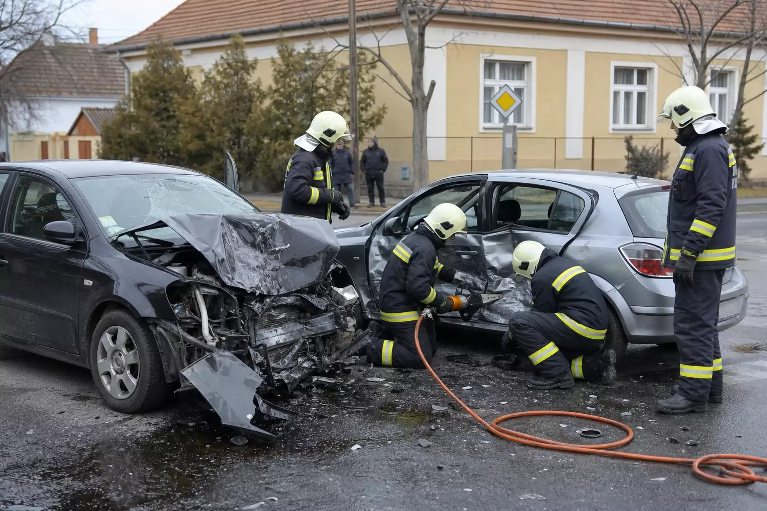 Súlyos sérüléssel járt a kiskunhalasi autóbaleset
