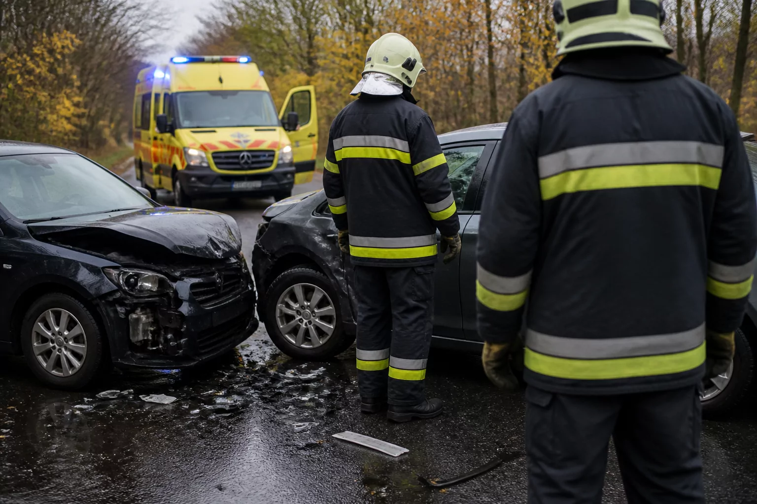 Két autó ütközött Szegednél, teljes útzár van a 4519-es úton
