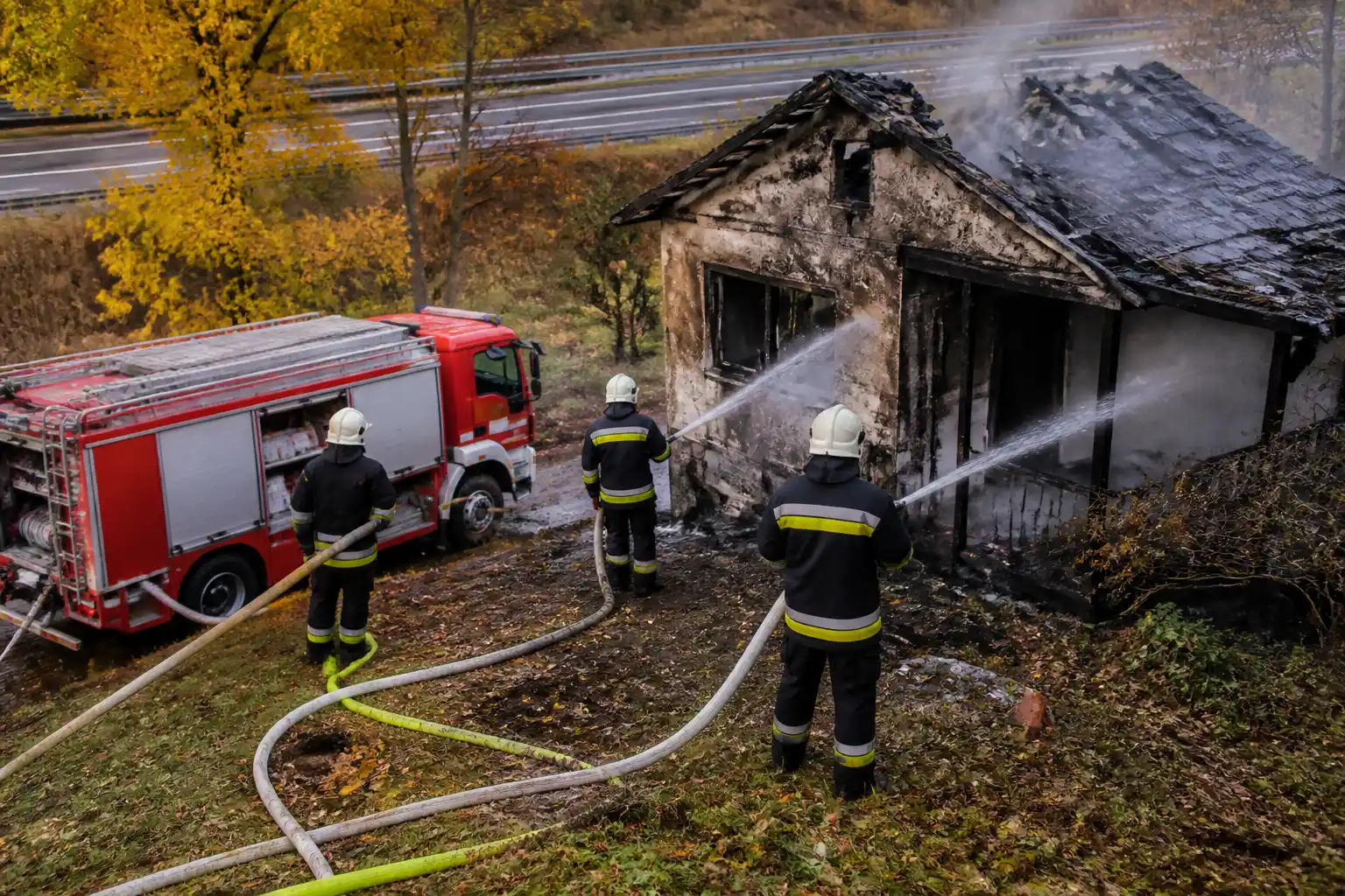 Teljesen leégett egy hétvégi ház Balatonőszöd külterületén