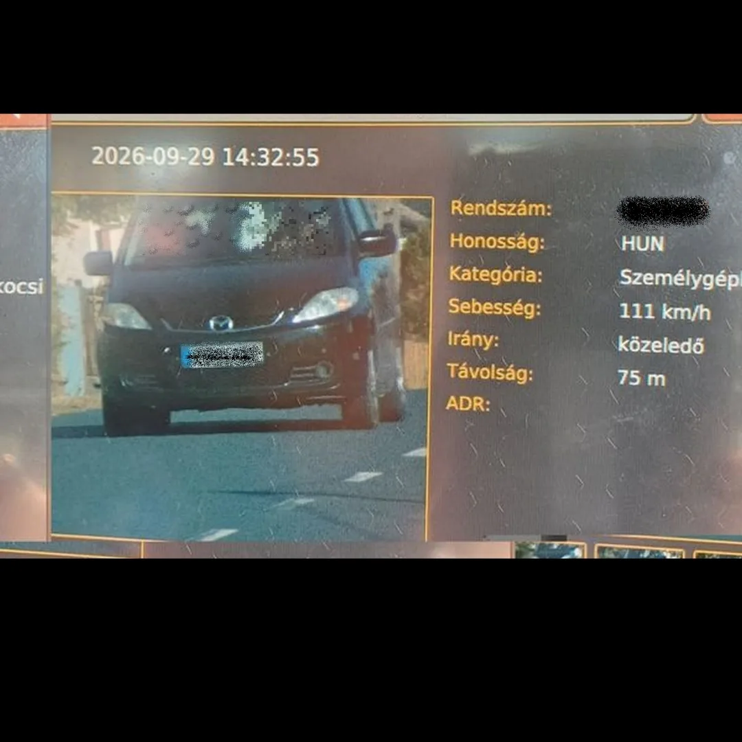 111 km/h-val mértek be egy autóst az 50-es szakaszon Endrefalván